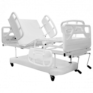 Cama Hospitalar 2 Movimentos - Manual - Injetada - Leito Chapa - Com Carenagem