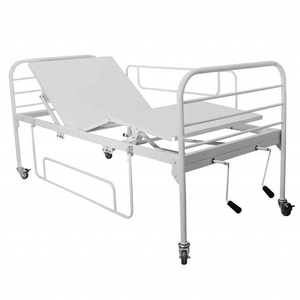 Cama Hospitalar 2 Movimentos - Manual - Grade Pendular - Leito Chapa