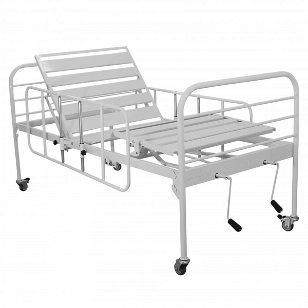 Cama Hospitalar 2 Movimentos - Manual - Grade Deslizante - Leito Estrado